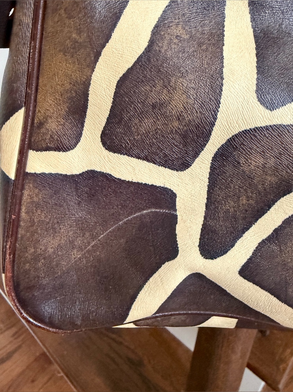 Dooney & Bourke Brown and Cream Giraffe-Print Shoulder Bag - Picture 4 of 8